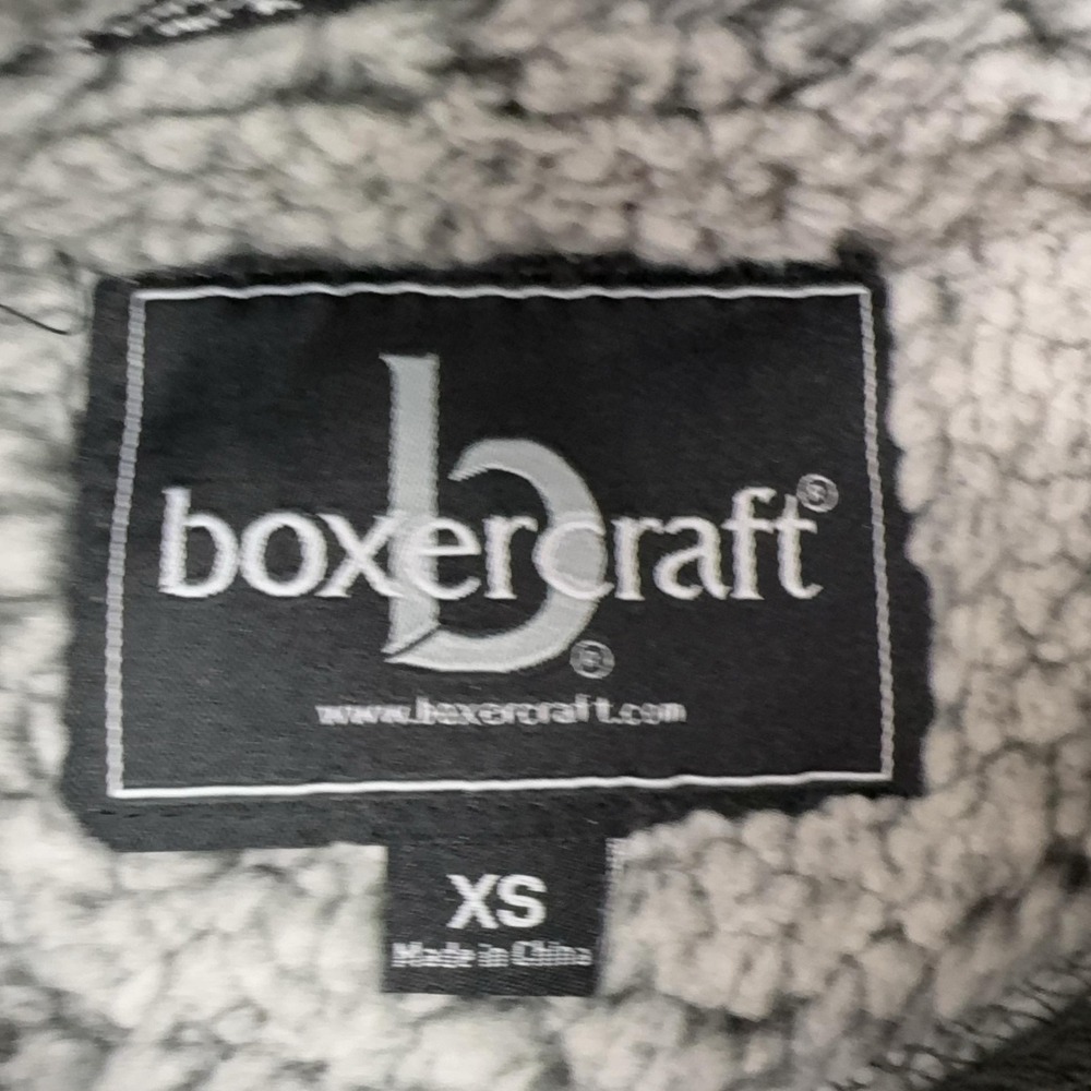 TCU Boxercraft Sherpa Sweatshirt Womens XS Gray Pullover Embroidered Chest Logo - Picture 11 of 14